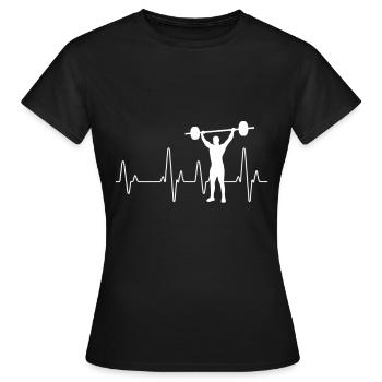 dumbbell - Women's T-Shirt - black - Front - AI Model Female 172 dark (172cm)