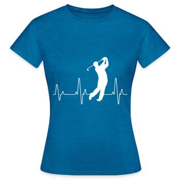 golf - Maglietta da donna - zaffiro azzurro antico screziato - Fronte - AI Model Female 172 dark (172cm)