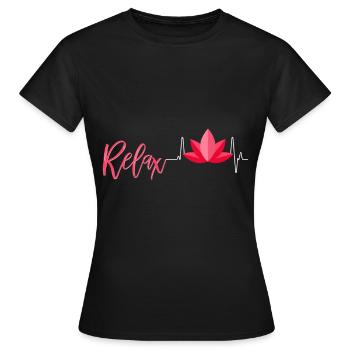 massage - Women's T-Shirt - black - Front - AI Model Female 172 dark (172cm)