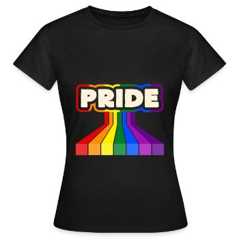 Gay Pride - T-shirt Femme - noir - Devant - AI Model Female 172 dark (172cm)