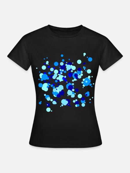 Blaue Punkte - Frauen T-Shirt - Schwarz