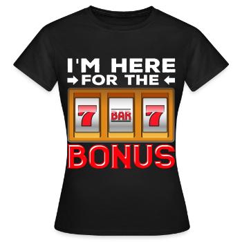 Spielautomat Glücksspiel Lustiger Casino Fan - Frauen T-Shirt - Schwarz - Vorne - AI Model Female 172 dark (172cm)