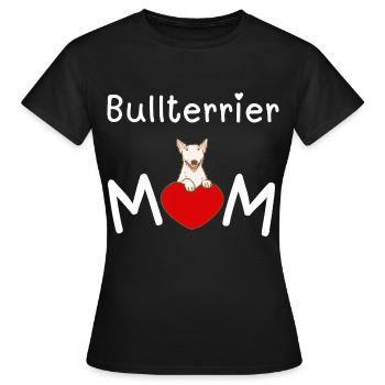 Bullterrier Miniatur Bull Terrier Frauchen Frauli - Frauen T-Shirt - Schwarz - Vorne - AI Model Female 172 dark (172cm)