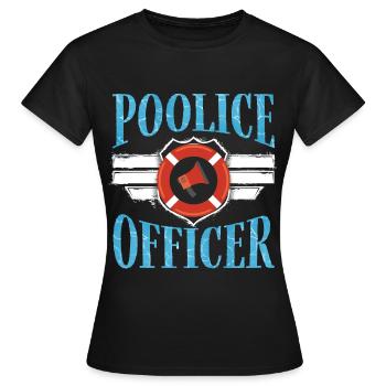 Pool Guy Cleaner Pool Service Agent de poolice - T-shirt Femme - noir - Devant - AI Model Female 172 dark (172cm)