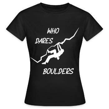 Qui ose, Rochers - T-shirt Femme - noir - Devant - AI Model Female 172 dark (172cm)