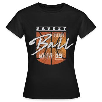 Basketball Basketballer - Frauen T-Shirt - Schwarz - Vorne - AI Model Female 172 dark (172cm)