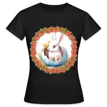 Lapin de Pâques Oeuf de Pâques Lapin de Pâques Oeuf de lapin - T-shirt Femme - noir - Devant - AI Model Female 172 dark (172cm)