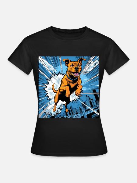 Action Hund - Frauen T-Shirt - Schwarz