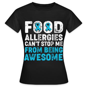 Allergie Lebensmittel - Frauen T-Shirt - Schwarz - Vorne - AI Model Female 172 dark (172cm)