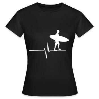 surfeur - T-shirt Femme - noir - Devant - AI Model Female 172 dark (172cm)