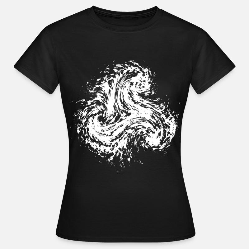 White triskell - Women's T-Shirt - black