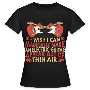 Guitare électrique Guitare électrique Guitariste Guitare - T-shirt Femme - noir - Devant - AI Model Female 172 dark (172cm)
