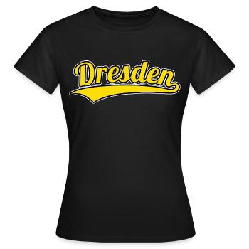 Dresden Deutschland Heimatstadt - Frauen T-Shirt - Schwarz - Vorne - AI Model Female 172 dark (172cm)