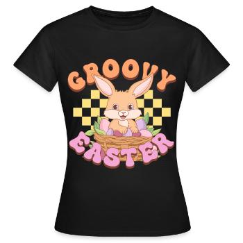 Groovy Easter - Women's T-Shirt - black - Front - AI Model Female 172 dark (172cm)