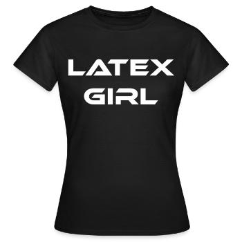 Conception de la police « Latex Girl » - T-shirt Femme - noir - Devant - AI Model Female 172 dark (172cm)