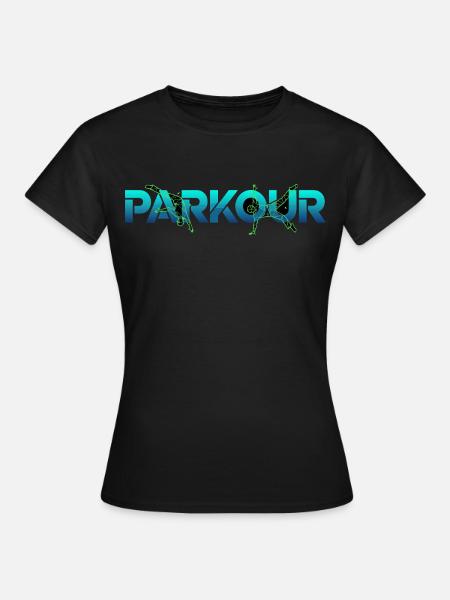 Parkour Freerunning Schriftzug - Frauen T-Shirt - Schwarz