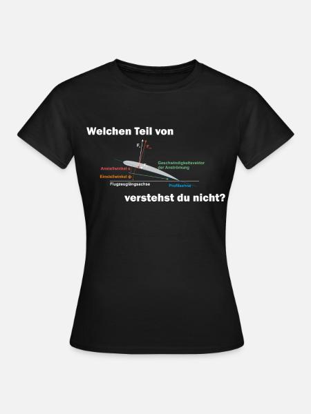Segelflieger Auftrieb - Frauen T-Shirt - Schwarz