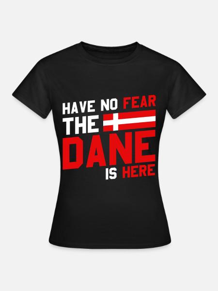 Vlag van Denemarken kleuren angst land noorden - Dame-T-shirt - sort