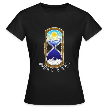 "TIME" - time - Women's T-Shirt - black - Front - AI Model Female 172 dark (172cm)