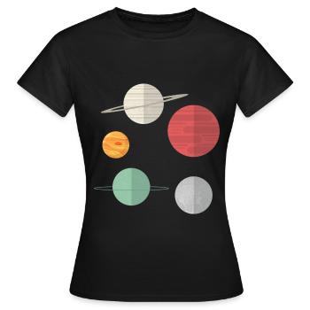 Galaxis - Frauen T-Shirt - Schwarz - Vorne - AI Model Female 172 dark (172cm)