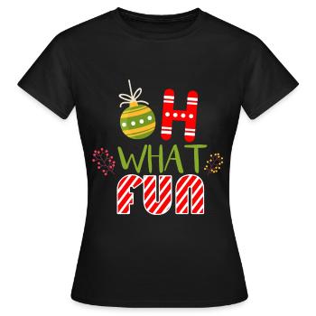 Santa Claus snow Santa Claus vacances de Noël - T-shirt Femme - noir - Devant - AI Model Female 172 dark (172cm)