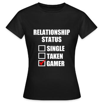 En couple avec ma console - T-shirt Femme - noir - Devant - AI Model Female 172 dark (172cm)