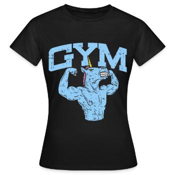 GYM - T-shirt Femme - noir - Devant - AI Model Female 172 dark (172cm)