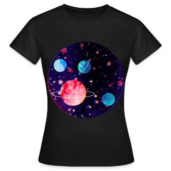 univers - T-shirt Femme - noir - Devant - AI Model Female 172 dark (172cm)