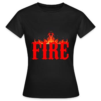 Fire - Women's T-Shirt - black - Front - AI Model Female 172 dark (172cm)