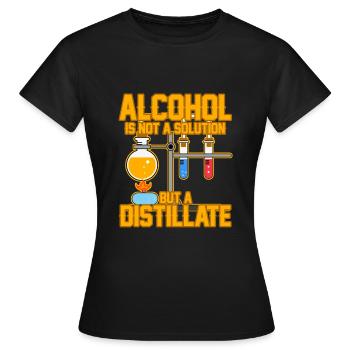 alcool - T-shirt Femme - noir - Devant - AI Model Female 172 dark (172cm)