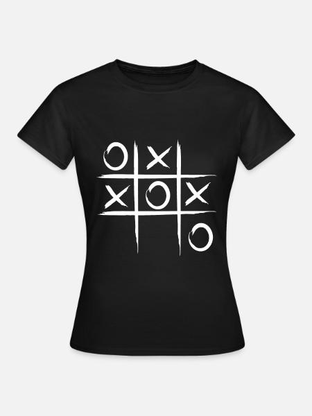 Tic tac toe - Frauen T-Shirt - Schwarz