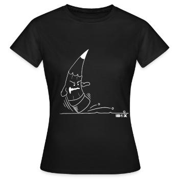 Bleistift Pencil Gaming Sketchbook Instagram - Frauen T-Shirt - Schwarz - Vorne - AI Model Female 172 dark (172cm)