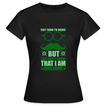 Moustache moustache moustache moustache - T-shirt Femme - noir - Devant - AI Model Female 172 dark (172cm)
