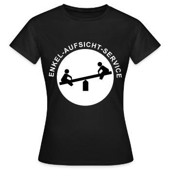 Enkel, Enkelin, Enkelkind, Oma, Opa, Tante, Onkel - Frauen T-Shirt - Schwarz - Vorne - AI Model Female 172 dark (172cm)
