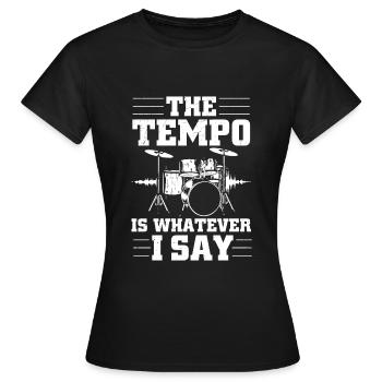 Percussion - Women's T-Shirt - black - Front - AI Model Female 172 dark (172cm)