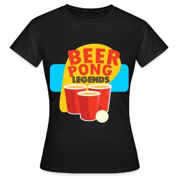 Bière-pong - T-shirt Femme - noir - Devant - AI Model Female 172 dark (172cm)