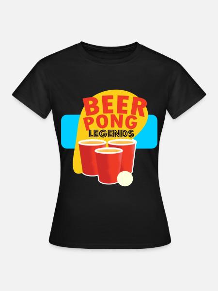 Beerpong - Frauen T-Shirt - Schwarz
