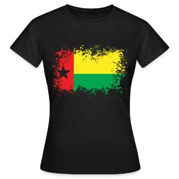 Guinée-Bissau idée cadeau guinée bissau - T-shirt Femme - noir - Devant - AI Model Female 172 dark (172cm)