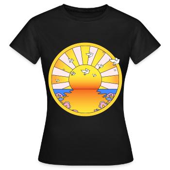 LSD California Orange Sunshine - T-shirt Femme - noir - Devant - AI Model Female 172 dark (172cm)