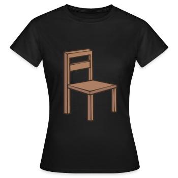 Chaise idée cadeau assis cadeau meubles - T-shirt Femme - noir - Devant - AI Model Female 172 dark (172cm)
