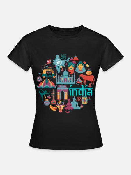 Inde - T-shirt Femme - noir