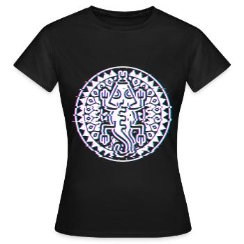 Autochtones chamanes indiennes - T-shirt Femme - noir - Devant - AI Model Female 172 dark (172cm)