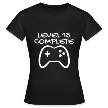 15. Geburtstag - Gamer 15 - 15 Jahre Geschenk - Frauen T-Shirt - Schwarz - Vorne - AI Model Female 172 dark (172cm)