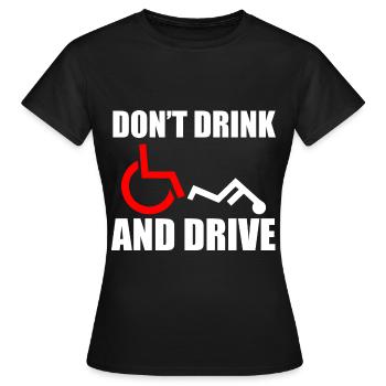 Wheelchair Humor Disabled - Women's T-Shirt - black - Front - AI Model Female 172 dark (172cm)