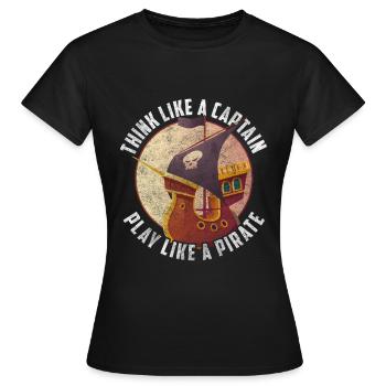 Piratenschiff Schatzsuche Augenklappe Schiff - Frauen T-Shirt - Schwarz - Vorne - AI Model Female 172 dark (172cm)