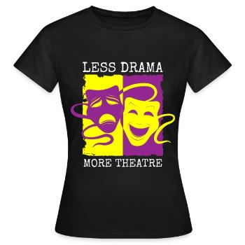 Schauspieler Probe Vorhang - Frauen T-Shirt - Schwarz - Vorne - AI Model Female 172 dark (172cm)