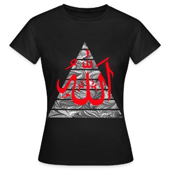 allah rot - Frauen T-Shirt - Schwarz - Vorne - AI Model Female 172 dark (172cm)