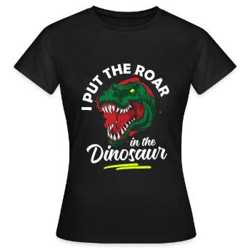 Urzeit Triceratops Saurier Fossil - Frauen T-Shirt - Schwarz - Vorne - AI Model Female 172 dark (172cm)