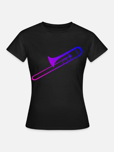 Posaune Blaskapelle Blechblasinstrument - Frauen T-Shirt - Schwarz