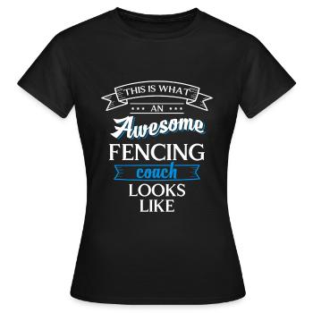 Fechtsport Duell En Garde Kampfsport - Frauen T-Shirt - Schwarz - Vorne - AI Model Female 172 dark (172cm)